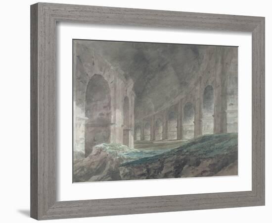 Interior of the Lower Ambulatory of the Colosseum, Rome, 1778-John Robert Cozens-Framed Giclee Print