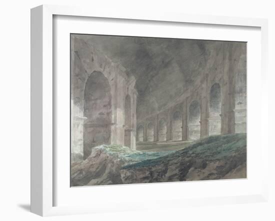 Interior of the Lower Ambulatory of the Colosseum, Rome, 1778-John Robert Cozens-Framed Giclee Print