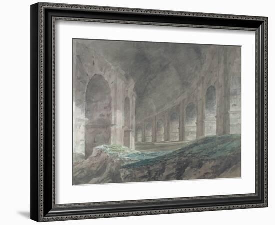 Interior of the Lower Ambulatory of the Colosseum, Rome, 1778-John Robert Cozens-Framed Giclee Print