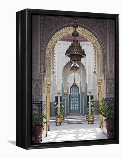 Interior of the Mahakma Du Pasha in the Quartier Habous or 'New Medina' in Casablanca-Julian Love-Framed Premier Image Canvas