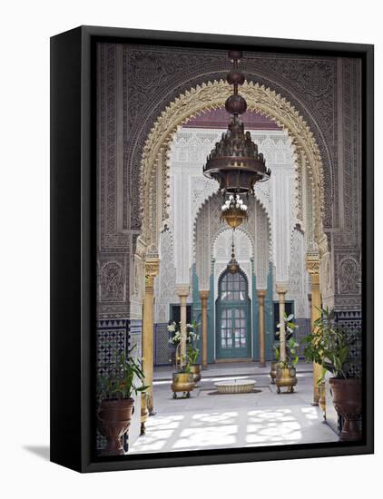 Interior of the Mahakma Du Pasha in the Quartier Habous or 'New Medina' in Casablanca-Julian Love-Framed Premier Image Canvas