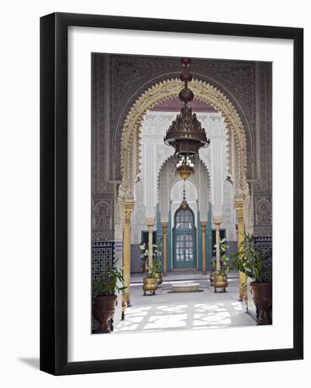 Interior of the Mahakma Du Pasha in the Quartier Habous or 'New Medina' in Casablanca-Julian Love-Framed Photographic Print