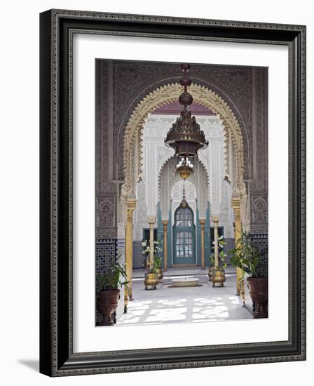 Interior of the Mahakma Du Pasha in the Quartier Habous or 'New Medina' in Casablanca-Julian Love-Framed Photographic Print