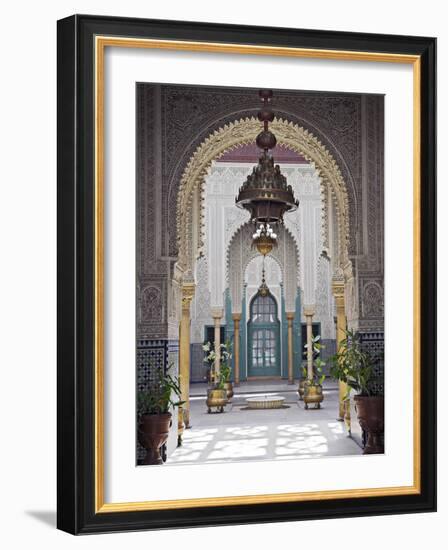 Interior of the Mahakma Du Pasha in the Quartier Habous or 'New Medina' in Casablanca-Julian Love-Framed Photographic Print