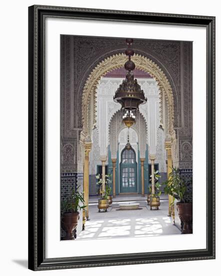 Interior of the Mahakma Du Pasha in the Quartier Habous or 'New Medina' in Casablanca-Julian Love-Framed Photographic Print