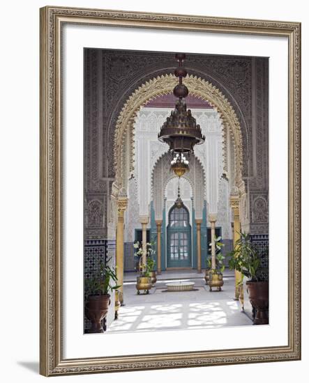 Interior of the Mahakma Du Pasha in the Quartier Habous or 'New Medina' in Casablanca-Julian Love-Framed Photographic Print