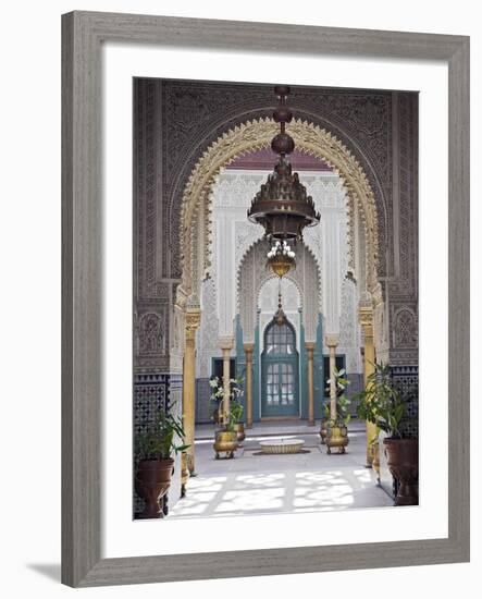 Interior of the Mahakma Du Pasha in the Quartier Habous or 'New Medina' in Casablanca-Julian Love-Framed Photographic Print