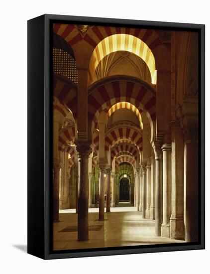 Interior of the Mezquita or Mosque at Cordoba, Cordoba, Andalucia), Spain-Michael Busselle-Framed Premier Image Canvas