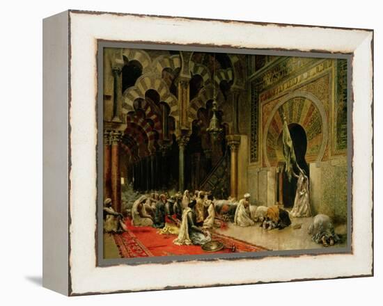 Interior of the Mosque at Cordoba, C.1880-Edwin Lord Weeks-Framed Premier Image Canvas