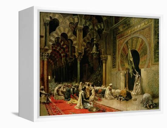 Interior of the Mosque at Cordoba, C.1880-Edwin Lord Weeks-Framed Premier Image Canvas