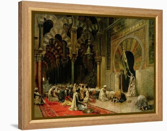 Interior of the Mosque at Cordoba, C.1880-Edwin Lord Weeks-Framed Premier Image Canvas