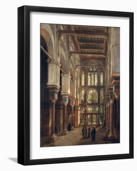 Interior of the Mosque of El Mooristan in Cairo-Adrien Dauzats-Framed Giclee Print