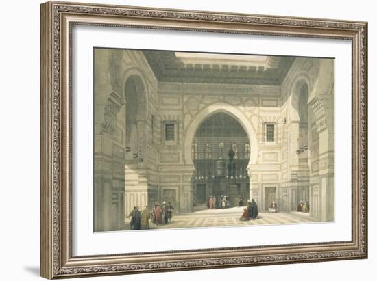 Interior of the Mosque of Sultan Hasan, Cairo, from Egypt and Nubia, Vol.3-David Roberts-Framed Giclee Print