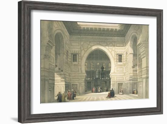 Interior of the Mosque of Sultan Hasan, Cairo, from Egypt and Nubia, Vol.3-David Roberts-Framed Giclee Print