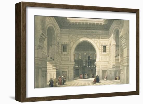 Interior of the Mosque of Sultan Hasan, Cairo, from Egypt and Nubia, Vol.3-David Roberts-Framed Giclee Print