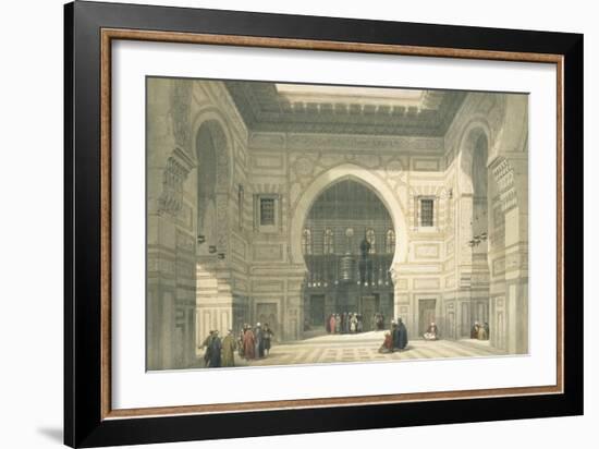 Interior of the Mosque of Sultan Hasan, Cairo, from Egypt and Nubia, Vol.3-David Roberts-Framed Giclee Print