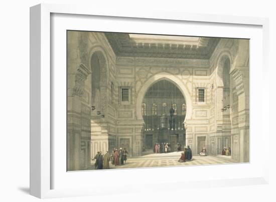 Interior of the Mosque of Sultan Hasan, Cairo, from Egypt and Nubia, Vol.3-David Roberts-Framed Giclee Print