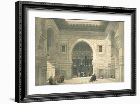 Interior of the Mosque of Sultan Hasan, Cairo, from Egypt and Nubia, Vol.3-David Roberts-Framed Giclee Print