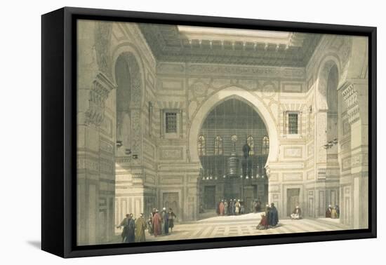 Interior of the Mosque of Sultan Hasan, Cairo, from Egypt and Nubia, Vol.3-David Roberts-Framed Premier Image Canvas