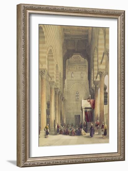 Interior of the Mosque of the Metwalys, Cairo, from Egypt and Nubia, Vol.3-David Roberts-Framed Giclee Print