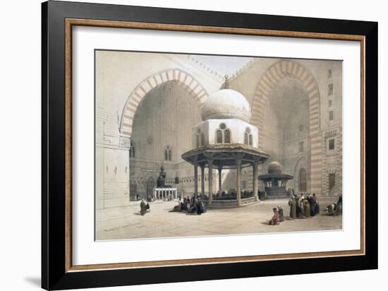 Interior of the Mosque of the Sultan al-Ghuri, Cairo, Egypt, 19th century-David Roberts-Framed Giclee Print