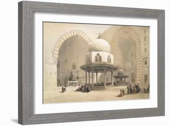 Interior of the Mosque of the Sultan El Ghoree, Cairo, from Egypt and Nubia, Vol.3-David Roberts-Framed Giclee Print