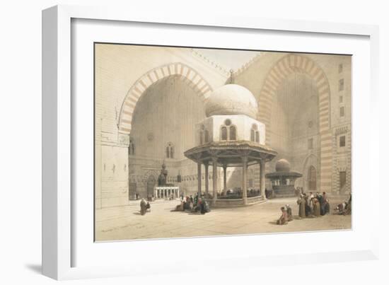 Interior of the Mosque of the Sultan El Ghoree, Cairo, from Egypt and Nubia, Vol.3-David Roberts-Framed Giclee Print