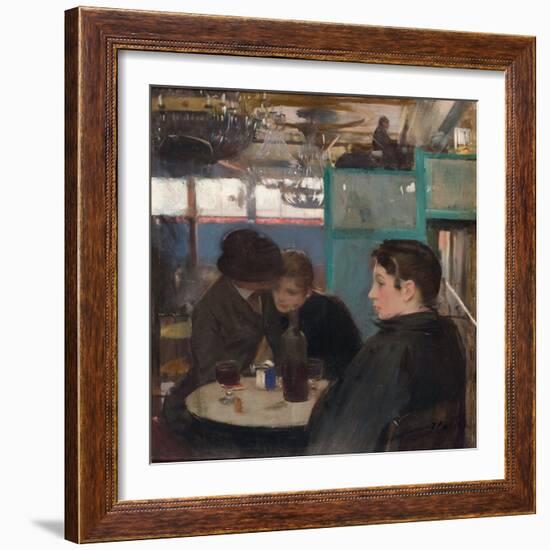 Interior of the Moulin De La Galette, C.1890 (Oil on Canvas)-Ramon Casas-Framed Giclee Print