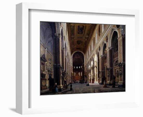 Interior of the Naples Cathedral, 1859-Giuseppe Castiglione-Framed Giclee Print