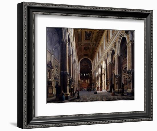 Interior of the Naples Cathedral, 1859-Giuseppe Castiglione-Framed Giclee Print