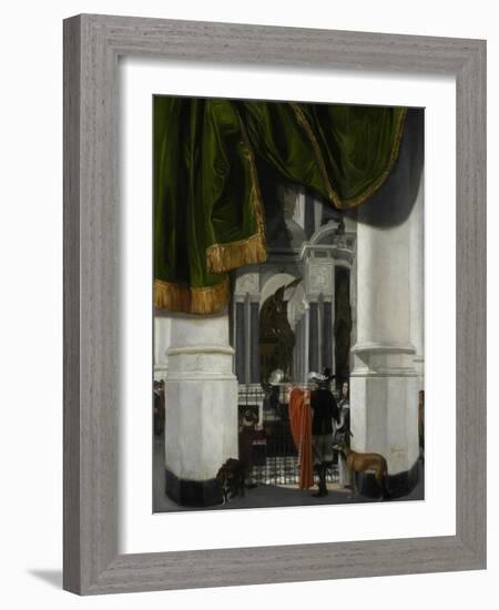 Interior of the Nieuwe Kerk in Delft with the Tomb of William the Silent, 1653-Emanuel de Witte-Framed Giclee Print