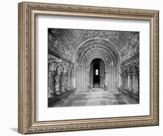 Interior of the Norman North Porch, Southwell Minster, Nottinghamshire (B/W Photo)-Henry Taunt-Framed Giclee Print