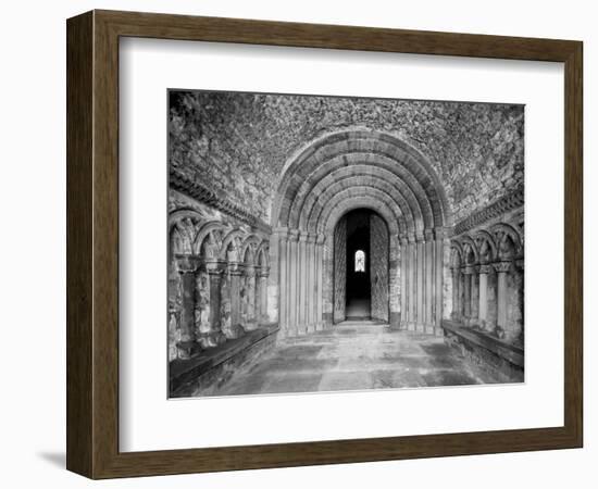 Interior of the Norman North Porch, Southwell Minster, Nottinghamshire (B/W Photo)-Henry Taunt-Framed Giclee Print