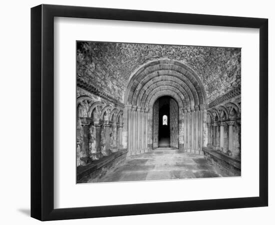 Interior of the Norman North Porch, Southwell Minster, Nottinghamshire (B/W Photo)-Henry Taunt-Framed Giclee Print