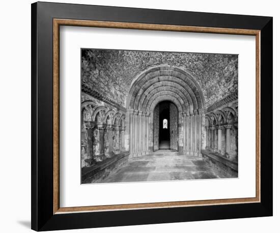 Interior of the Norman North Porch, Southwell Minster, Nottinghamshire (B/W Photo)-Henry Taunt-Framed Giclee Print