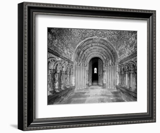 Interior of the Norman North Porch, Southwell Minster, Nottinghamshire (B/W Photo)-Henry Taunt-Framed Giclee Print