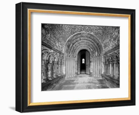 Interior of the Norman North Porch, Southwell Minster, Nottinghamshire (B/W Photo)-Henry Taunt-Framed Giclee Print