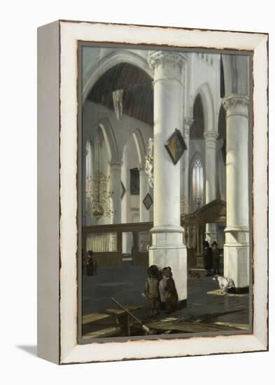 Interior of the Old Church in Delft, 1650–52-Emanuel de Witte-Framed Stretched Canvas