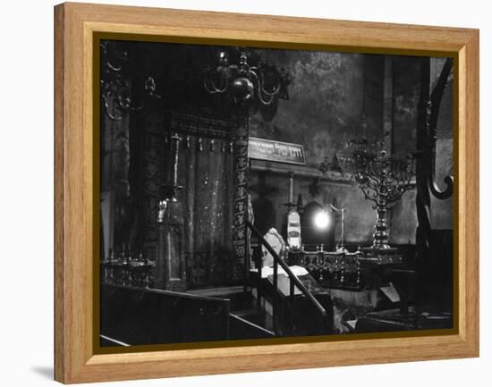 Interior of the Old New Synagogue, Built 1250, Oldest Operating Synagogue in Europe-John Phillips-Framed Premier Image Canvas