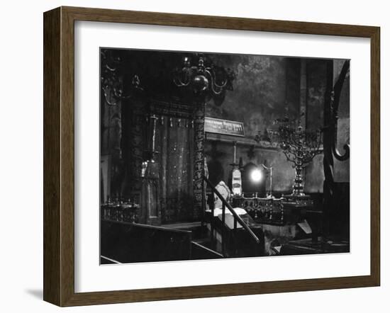 Interior of the Old New Synagogue, Built 1250, Oldest Operating Synagogue in Europe-John Phillips-Framed Photographic Print