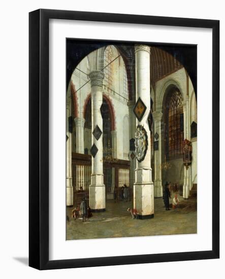 Interior of the Oude Kerk at Delft, 1660-75-Hendrik Cornelisz van Vliet-Framed Giclee Print