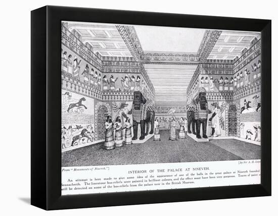 Interior of the Palace of Nineveh, Illustration from 'Hutchinson's History of the Nations'-Sir Austen Henry Layard-Framed Premier Image Canvas