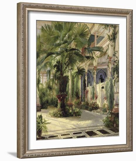 Interior of the Palm House at Potsdam, 1833-Karl Blechen-Framed Giclee Print