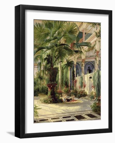 Interior of the Palm House at Potsdam, 1833-Karl Blechen-Framed Giclee Print