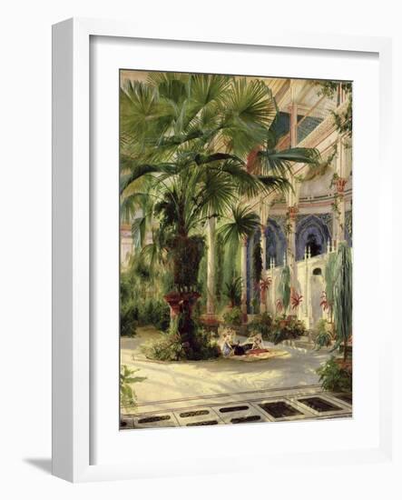 Interior of the Palm House at Potsdam, 1833-Karl Blechen-Framed Giclee Print