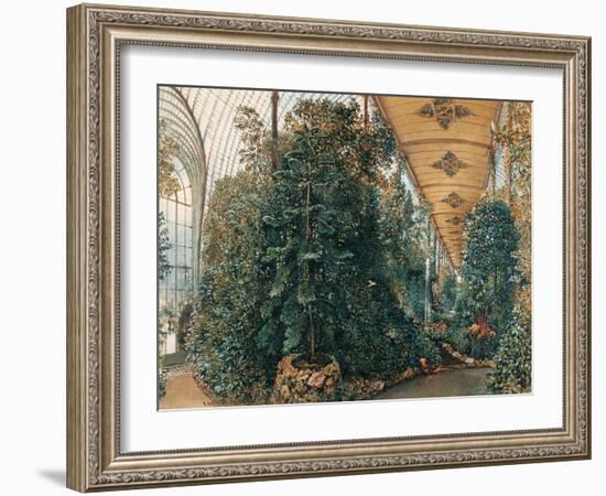 Interior of the Palm House of Lednice Palace-Rudolf von Alt-Framed Giclee Print