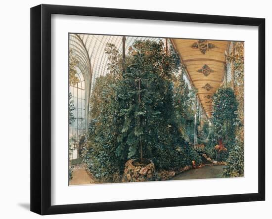 Interior of the Palm House of Lednice Palace-Rudolf von Alt-Framed Giclee Print