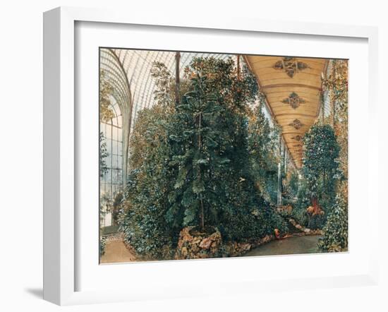 Interior of the Palm House of Lednice Palace-Rudolf von Alt-Framed Giclee Print