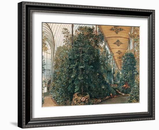 Interior of the Palm House of Lednice Palace-Rudolf von Alt-Framed Giclee Print