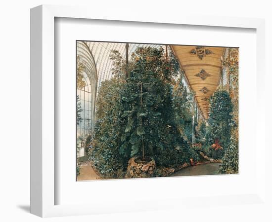 Interior of the Palm House of Lednice Palace-Rudolf von Alt-Framed Giclee Print